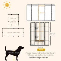 PawHut 12 Panels Heavy Duty Puppy Playpen, for Small Dogs, Indoor and Outdoor Use - Silver(m-3)