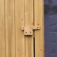 Outsunny Magazie de Scule de Gradina din Lemn Impermeabila cu Usi si Rafturi, 77.5x54.2x179.5 cm(m-13)