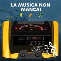HOMCOM Quad per Bambini Elettrico 12V con Fari e Batteria Ricaricabile, Età 3-5 Anni, 100x65x73cm, Giallo(m-6)