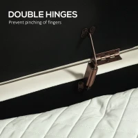 HOMCOM Ławka z Klapą i Miejscem do Przechowywania, Tapicerowana, Metal, Kremowy + Złoty(m-7)