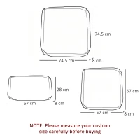 Outsunny Cushion Cover Replacement Garden Rattan Patio Furniture Seat Cover(m-3)