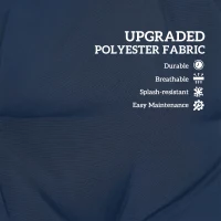 Outsunny 2 Seater Bench Pad, Garden Chair Cushion with Back and Ties for Indoor and Outdoor Use, 98 x 100 cm, Dark Blue(m-4)