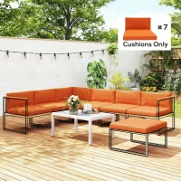 Outsunny 14-piece Dining Set Cushions - Orange(m-8)