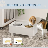 Podwyższona miska dla psa, regulowana, z miejscem na jedzenie(m-5)