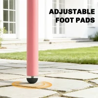 Outsunny Mesa de Jantar Exterior 120 x 70 cm para 4 Pessoas, Mesa de Jardim Retangular com Tampo em Ripas e Bordas Arredondadas, Vermelho(m-4)