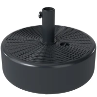 Outsunny Patio Umbrella Base 22kg Sand Filled Garden Parasol Stand forfor 38mm/48mm Poles, Black(m-11)