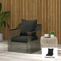 Outsunny Seat and Back Padded Cushion Set, CUSHION ONLY - Black(m-9)