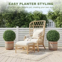 HOMCOM Künstliche Buchsbaum-Topiaren mit 682 Blättern, UV-beständig, Höhe 42 cm(m-4)