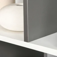 HOMCOM Mueble Librería de 8 Estantes para Salón y Dormitorio, en Madera, 100x24x124 cm, Gris Carbón(m-5)