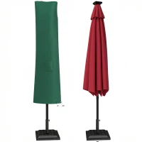 Outsunny Garden Parasol Cover, Waterproof Cantilever Banana Umbrella Protector, 240 x 48/70 cm for 3 m Cantilever Parasol(m-10)