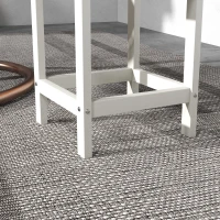 Outsunny Square Coffee Table, HDPE Tabletop and Frame for Porch, Garden, Side Table, 38 x 38 x 46 cm, White(m-9)