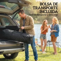 Outsunny Cort Pliant Pop-up 3x3 m cu 3 Pereți 2 Ferestre Înălțime Reglabilă UPF50+ Husă Transport și Saci cu Nisip Albastru(m-5)