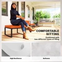 Outsunny 14-piece Dining Set Cushions - Orange(m-4)