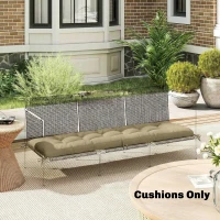 Outsunny Sun Lounger Cushion, Memory Foam Patio Chair Cushion with Ties, Outdoor Seat Pad Fits 190 x 60 cm Lounger, Sand(m-2)