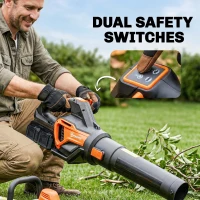 Outsunny laubgebläse kleiner outdoor sauger klein garten staubsauger akku-laubsauger elektrisch bläser akkulaubbläser laubpüster gartenföhn laubföhn akkubläser püsterich(m-7)