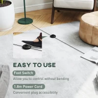 HOMCOM Modern Floor Lamp for Living Room, Tall Standing Lamp with Round Shade Reflecting Light and Foot Switch for Bedroom Office, E27 Holder Without Bulb (40W Max), Green(m-6)