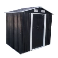 Outsunny Magazie Gradina 2×1,5×1,9 m – Otel Zincat cu Usi Culisante(m-16)