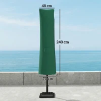 Outsunny Garden Parasol Cover, Waterproof Cantilever Banana Umbrella Protector, 240 x 48/70 cm for 3 m Cantilever Parasol(m-3)