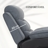 HOMCOM Poltrona Relax Reclinável Elétrica Levanta Pessoas com Controlo Remoto, Porta USB e Bolsos Laterais Cinzento Escuro(m-6)