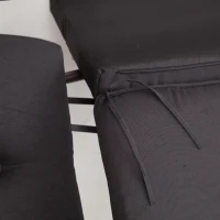 Outsunny Swing Chair Hammock Chair 3 Seater Canopy Cushion Shelter Outdoor Bench Black(m-10)