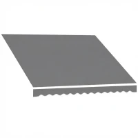 Outsunny Tissu de rechange pour store – toit d'ombrage UPF 50+ pour cadre 3,5 x 2,5 m, Gris foncé(m-1)