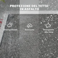 Outsunny Armadio da Giardino con Ripiani Rimovibili e Porta Bloccabile, in Legno e Acciaio, 94x43x166 cm, Bianco e Nero(m-6)