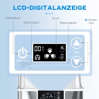 HOMCOM Eiswürfelmaschine, Eiswürfelspender, Ice-Maker, 20 kg/24h Eiswürfelbereiter mit 2,1 L Wassertank, Silber(m-6)