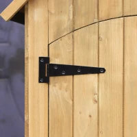 Outsunny Magazie de Scule de Gradina din Lemn Impermeabila cu Usi si Rafturi, 77.5x54.2x179.5 cm(m-14)