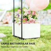 Outsunny Garden Arch, 2.4 m High x 1.5 m Wide Metal Garden Trellis for Climbing Plants, Outdoor Wedding Arch for Bridal, Black(m-5)