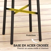 Outsunny Table Basse Ronde de Jardin, Table d'Appoint Exterieur en Résine Tressée et Plateau en Verre Trempé, 46x46x43cm, Naturel(m-6)