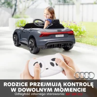 Samochód dziecięcy HOMCOM, samochód elektryczny, z licencją AUDIO, z pasem bezpieczeństwa, pilot zdalnego sterowania, światło, czarny, 103 x 58 x 41cm(m-5)