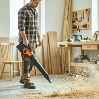 Outsunny laubgebläse kleiner outdoor sauger klein garten staubsauger akku-laubsauger elektrisch bläser akkulaubbläser laubpüster gartenföhn laubföhn akkubläser püsterich(m-9)