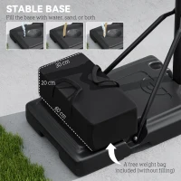 Kosz do koszykówki z regulacją 230-305 cm, z kółkami(m-5)