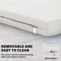 Outsunny Outdoor Seat Cushion Pads for Rattan Furniture, 3 PCs Garden Furniture Cushions, Cream White(m-7)