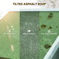 Outsunny Garden Shed Vertical Utility 3 Shelves Shed Wood Outdoor Garden Tool Storage Unit Storage Cabinet, 77 x 54.2 x 179cm - Blue(m-6)