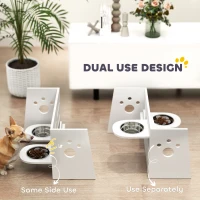 Podwyższona miska dla psa, regulowana, 2 stalowe miski(m-4)