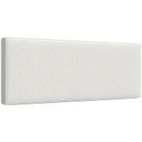 HOMCOM Testiera da Parete per Imbottitura del Letto, 160x10x60 cm, Rivestimento in Tessuto, Bianco Crema(m-7)