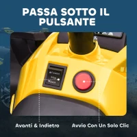 HOMCOM Quad per Bambini Elettrico 12V con Fari e Batteria Ricaricabile, Età 3-5 Anni, 100x65x73cm, Giallo(m-7)