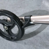 HOMCOM Rollator Walker with Seat, Compact Quick Folding Mobility Walker with 8" Wheels, Carry Bag, Adjustable Height, Cane Holder and Lightweight Aluminium Frame for Seniors and Disabled, Gold Tone(m-13)