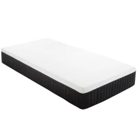 HOMCOM Ergonomiczny Materac, Pianka Memory, 7-Strefowe Wsparcie, Sprężyny Kieszeniowe(m-1)