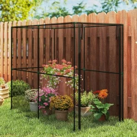 Outsunny Rete protettiva per piante con porta a cerniera, Nero(m-5)