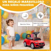 AIYAPLAY Auto Cavalcabile per bambini 18-36 mesi con clacson, suoni del motore e vano portaoggetti, 65x28x39 cm Rosso(m-4)