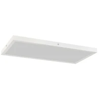 HOMCOM Lot de 4 Plafonniers à couleur réglable avec interrupteur DIP et interrupteur mural 3000K/4000K/6000K 60x30x3,7 cm Blanc(m-7)