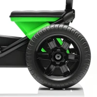 AIYAPLAY Kart a pedali per bambini con ruote EVA e telaio in metallo, Verde(m-5)