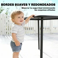 Outsunny Mesa de Comedor de Jardín Rectangular 120x70x72 cm de Acero con Tablero con Listones para 4 Personas Gris(m-7)