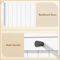 HOMCOM Schuhschrank 20 Paare, schmaler Schuhschrank mit 4 Klappfächern, 2 Fächern, weiß(m-4)