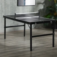 SPORTNOW Set da Ping-Pong Pieghevole con Chiusura e Maniglia, Telaio in Alluminio, 152x76x72 cm, Nero(m-2)