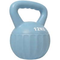 SPORTNOW Kettlebell 12 kg, Hantel mit rutschfestem Griff, Kugelhantel, Krafttraining, Fitness, blau