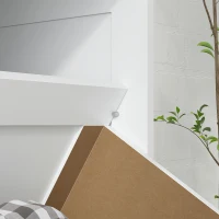 HOMCOM Mobile bagno con cesto portabiancheria, 2 cestini e ante a persiana 70x38x73 cm, bianco(m-5)