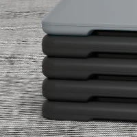 SPORTNOW Step pour fitness, stepper antidérapant à hauteur réglable 10/15/20/25/30 cm, charge 150 kg, gris(m-4)